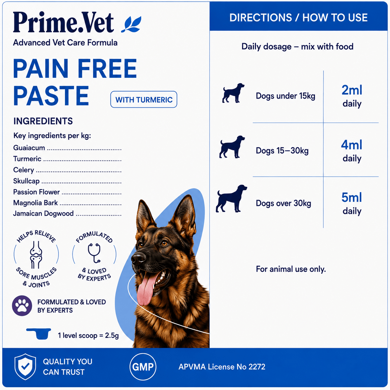PrimeVet™ Pain Free Paste for Dogs 32ml